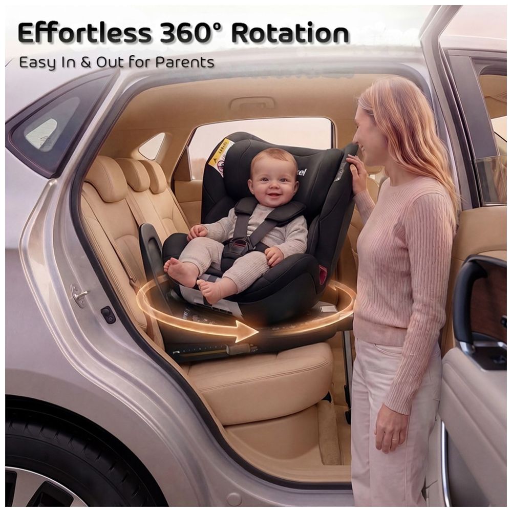Jikel - Venus 360 I-Size Ventilated IsoFix Car Seat - Black