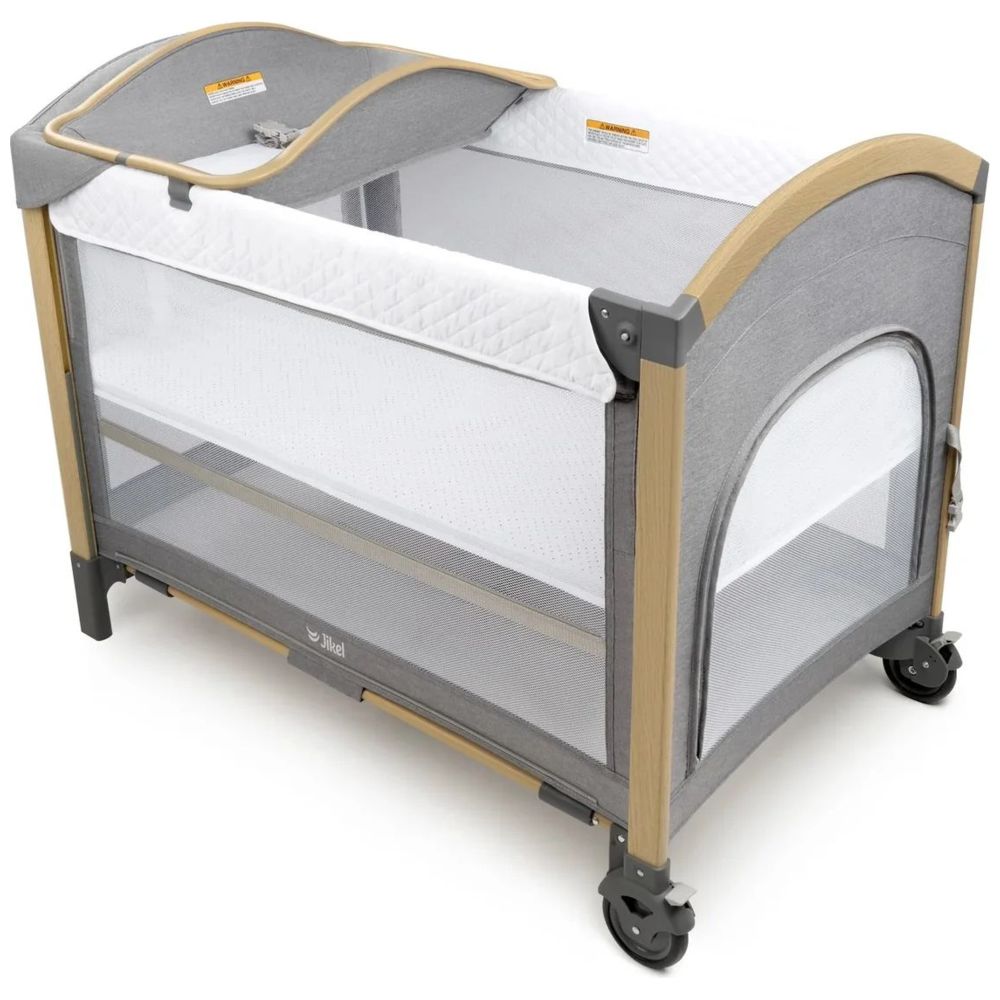 Jikel Pole - Crib, Co-Sleeper & Playard - Birchwood