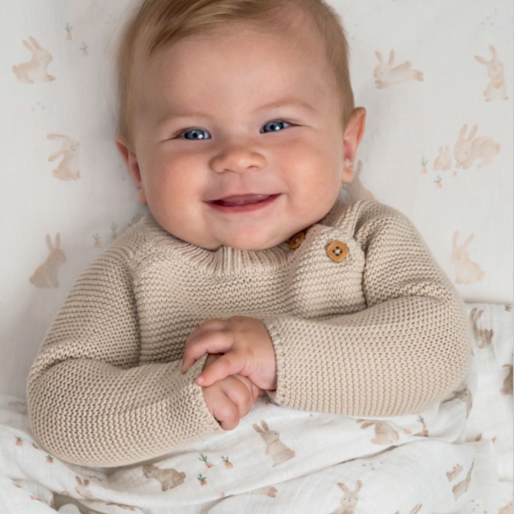 Little Dutch - Bassinet Blanket -  Baby Bunny