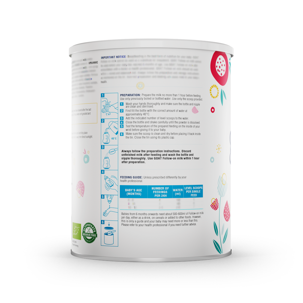 جوفي - حليب الماعز العضوي للمرحلة الثانية من الرضاعة - 400 غرام - عبوة مزدوجة
