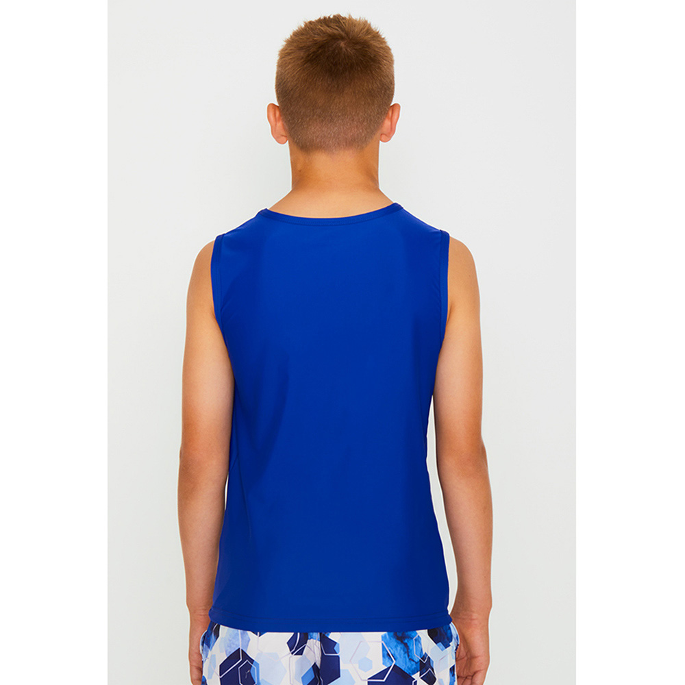 Coega Sunwear - Boys Youth Sleeveless Rashguard - Navy Watercolor