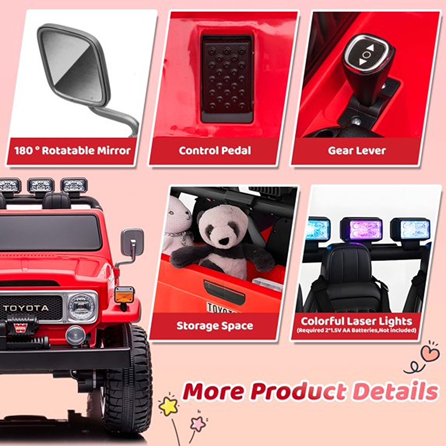 Factual Toys - Toyota Licensed Land Cruiser FJ40 Electric Ride-On Car - 24V