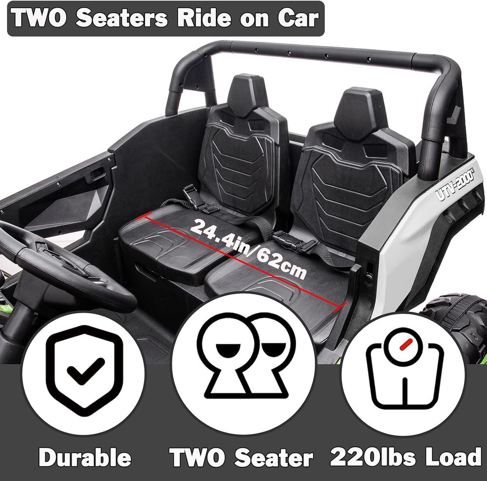 Factual Toys - Electric UTV Ride-On Buggy - White