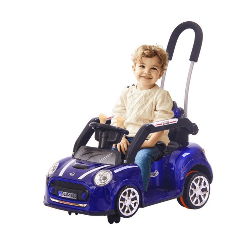 Factual Toys - Kids Ride-On Pushing Car Swing With Handle 6V - Blue