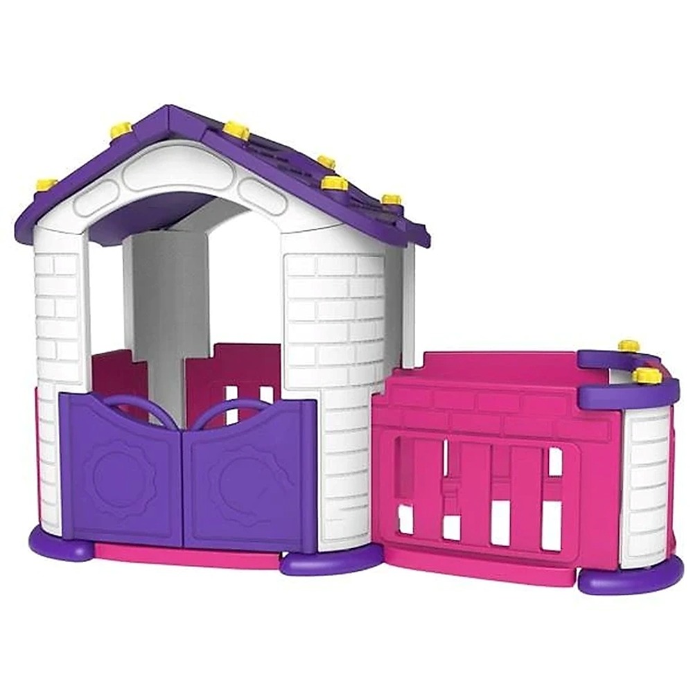 Factual Toys - Kids Plastic Play House - With Gates And Windows - Purple
