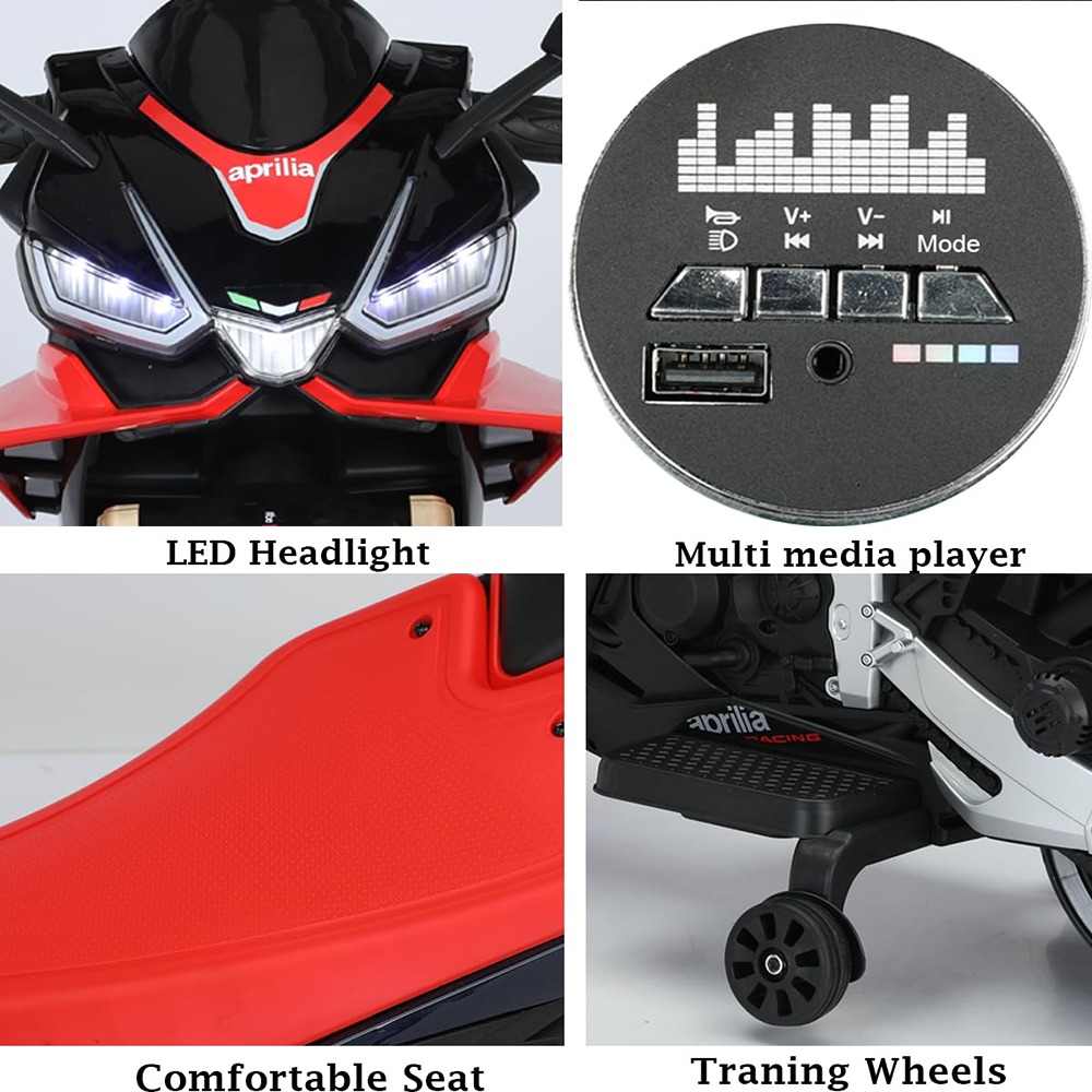 Factual Toys Aprilia Licensed Ride On Motorcycle - 24V