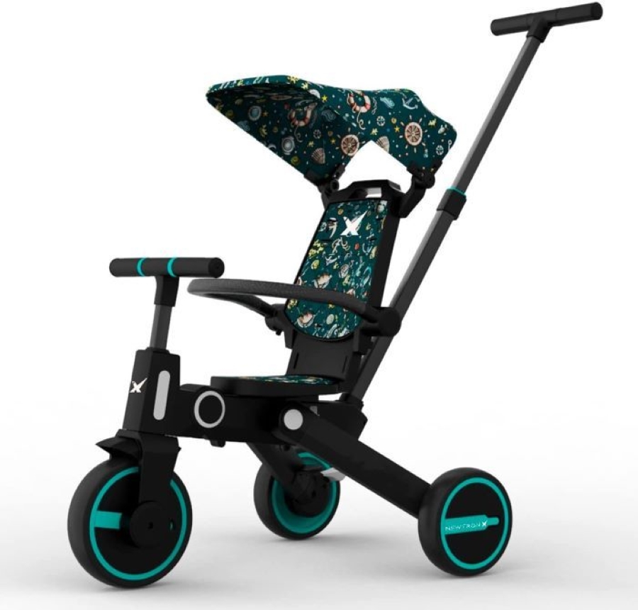 Factual Toys - 7-In-1 Multi-Functional Children Stroller Tricycle, Scooter - Blue