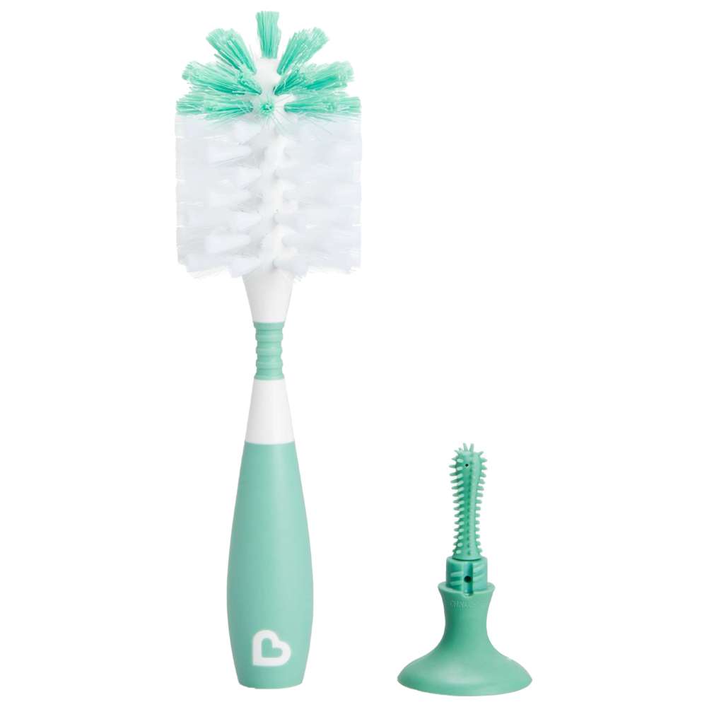 مانشكين - فرشاة تنظيف الرضاعات بريسل - أخضر