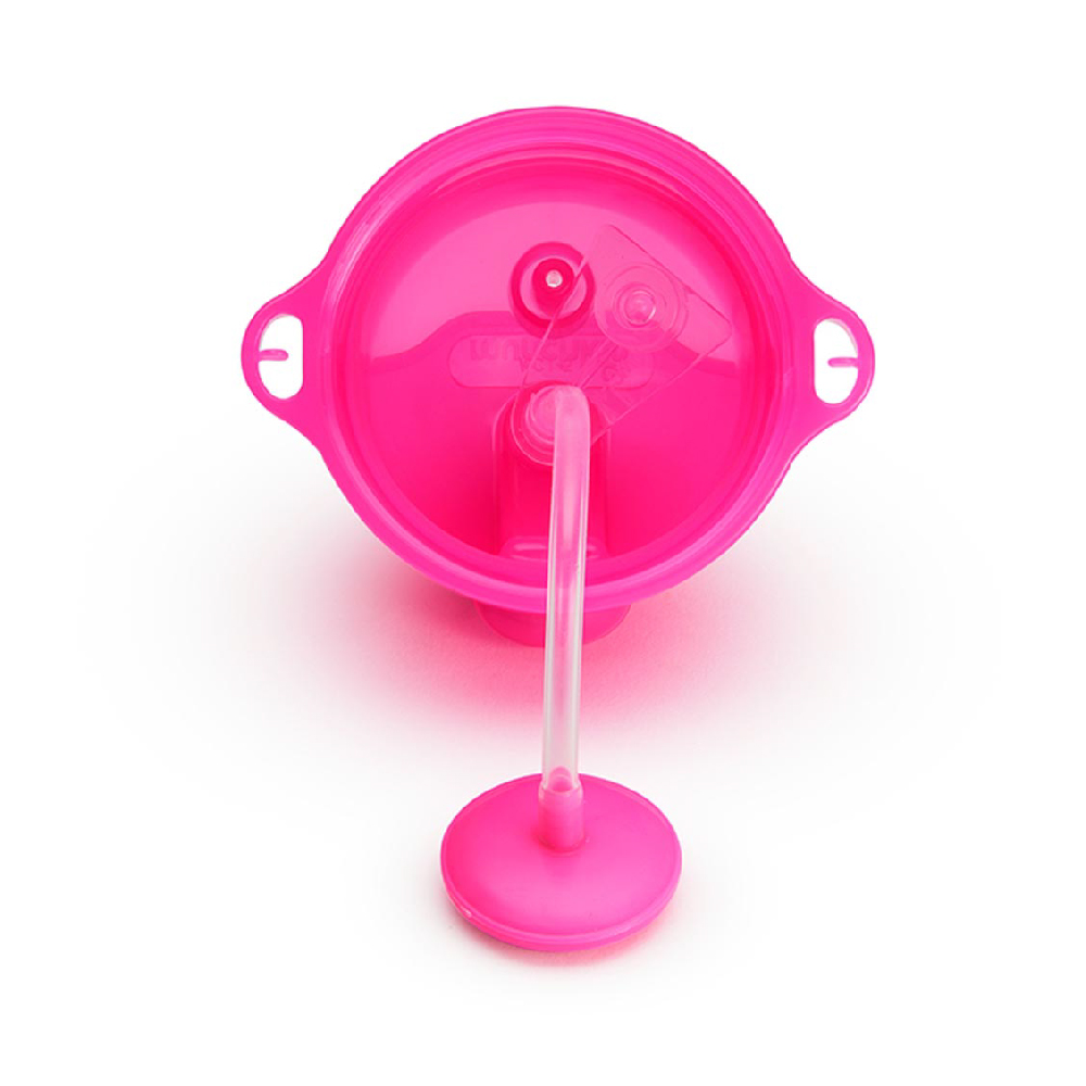 Munchkin - Any Angle Click Lock Weighted Straw Toddler Sippy Cup 12m + Pink - 296ml
