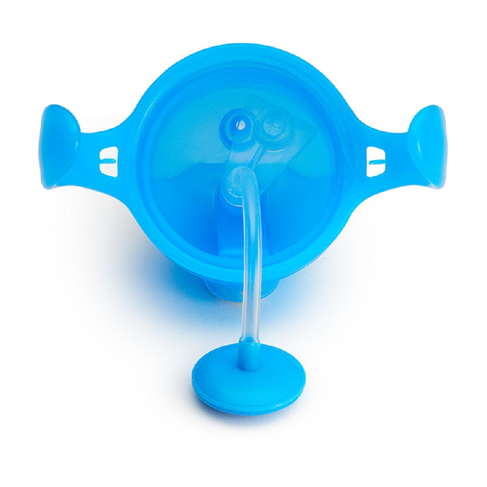 Munchkin - Any Angle Click Lock Weighted Straw Baby Trainer Cup 6m + Blue - 207ml