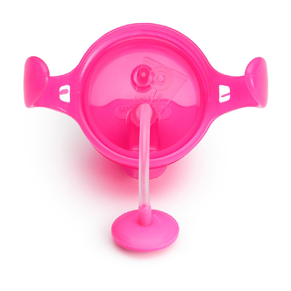 Munchkin - Any Angle Click Lock Weighted Straw Baby Trainer Cup 6m + Pink - 207ml