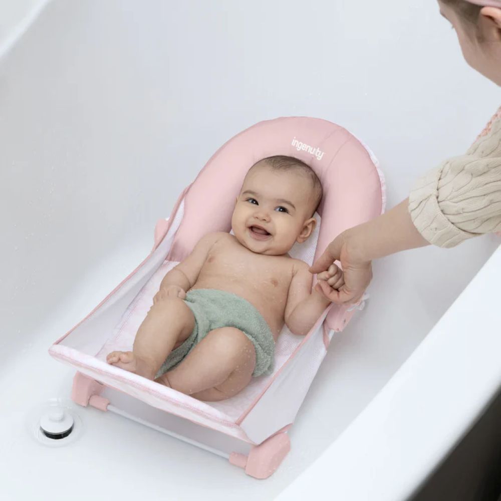 Ingenuity - Foldaway 2 Position Baby Bather - Pink