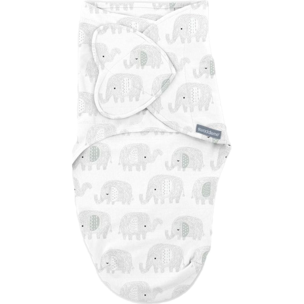 Ingenuity - 0.5 TOG SwaddleMe Monogram Swaddle - Scribble Elephant