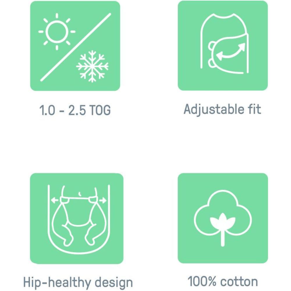 Ingenuity - 0.5 TOG SwaddleMe Monogram Swaddle - Star Dot