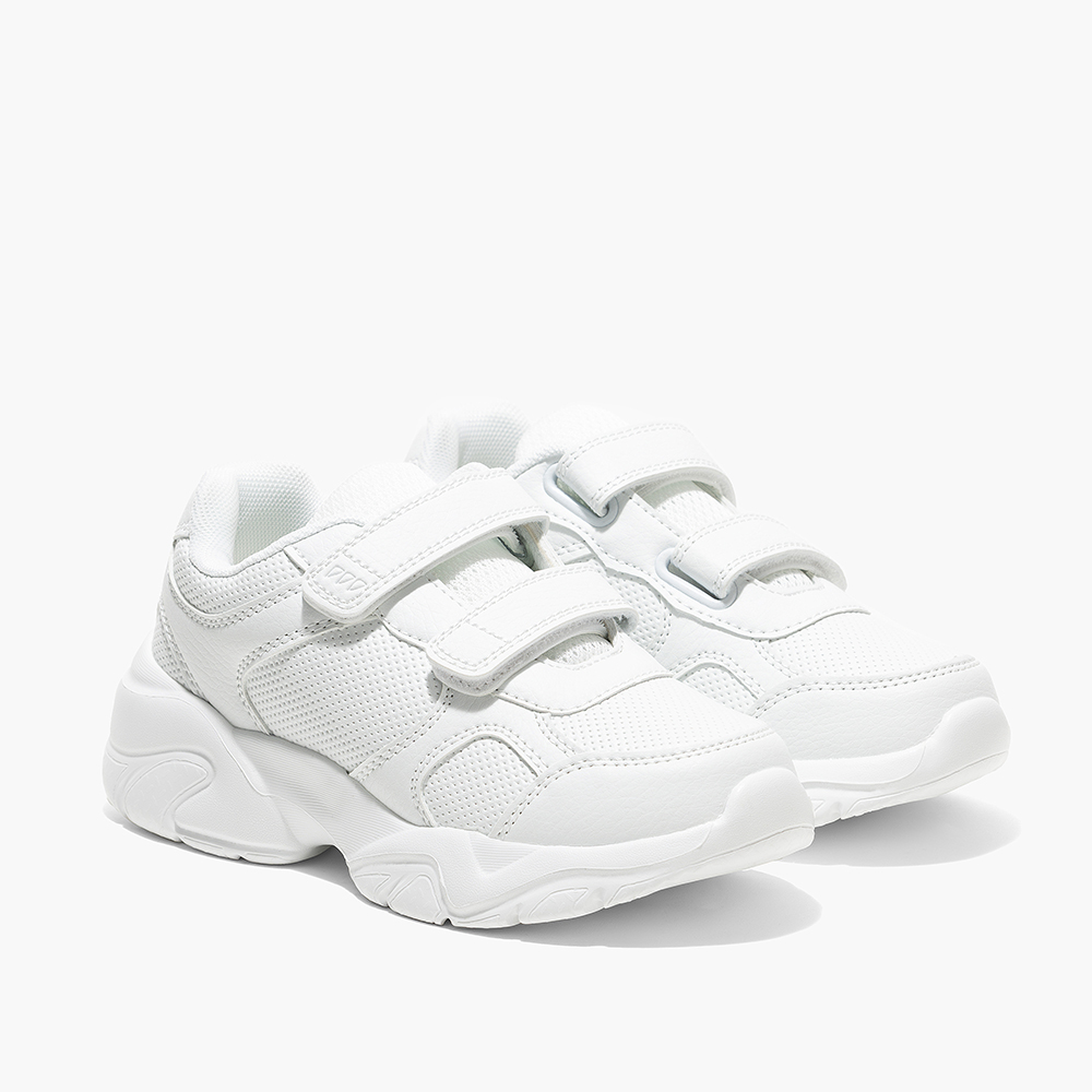 Amica - Kids' Double Velcro School Sports Shoes - White