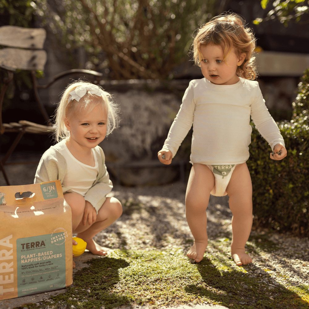 تيرا - حفاضات نباتية - المقاس 1 حديث الولادة - حتى 5 كجم - عبوة 3 - 72 قطعة