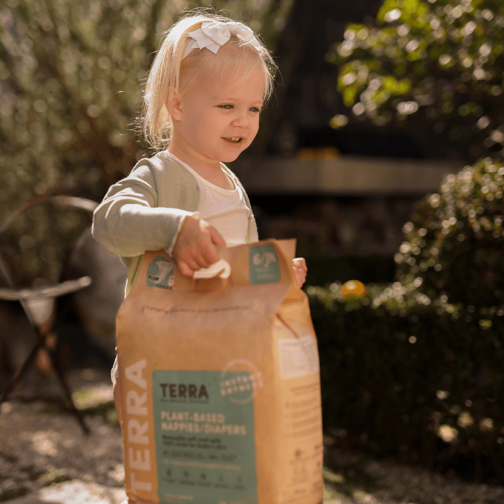 تيرا - حفاضات نباتية - المقاس 5 يمشي - 13-18 كجم - عبوة 3 - 48 قطعة