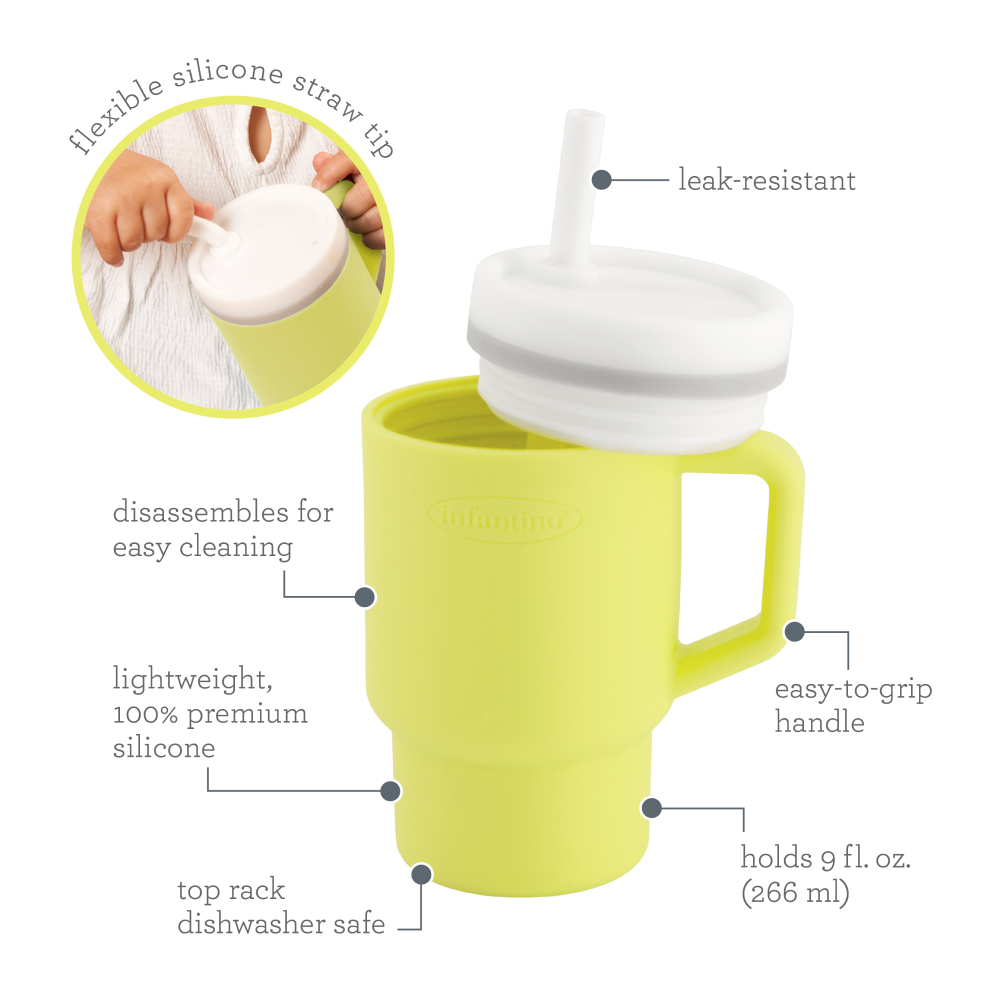 Infantino - My 1st Tumbler With Leak-Resistant Straw - Citrus