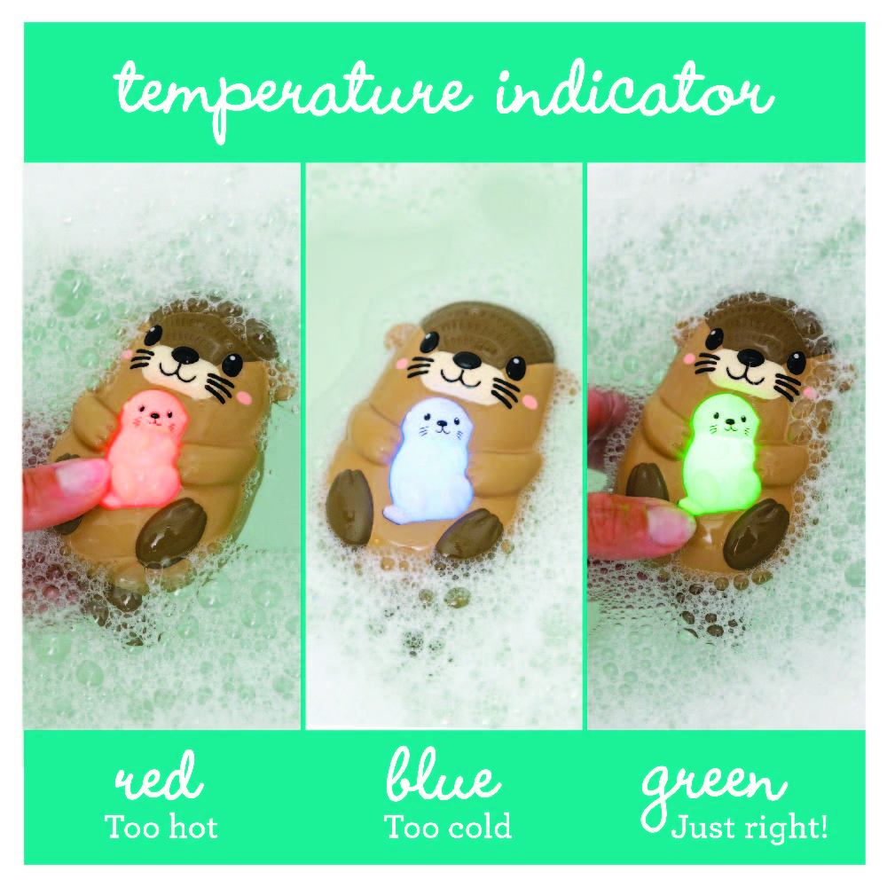 Infantino - Right Temp Light Up Otter Bath Toy