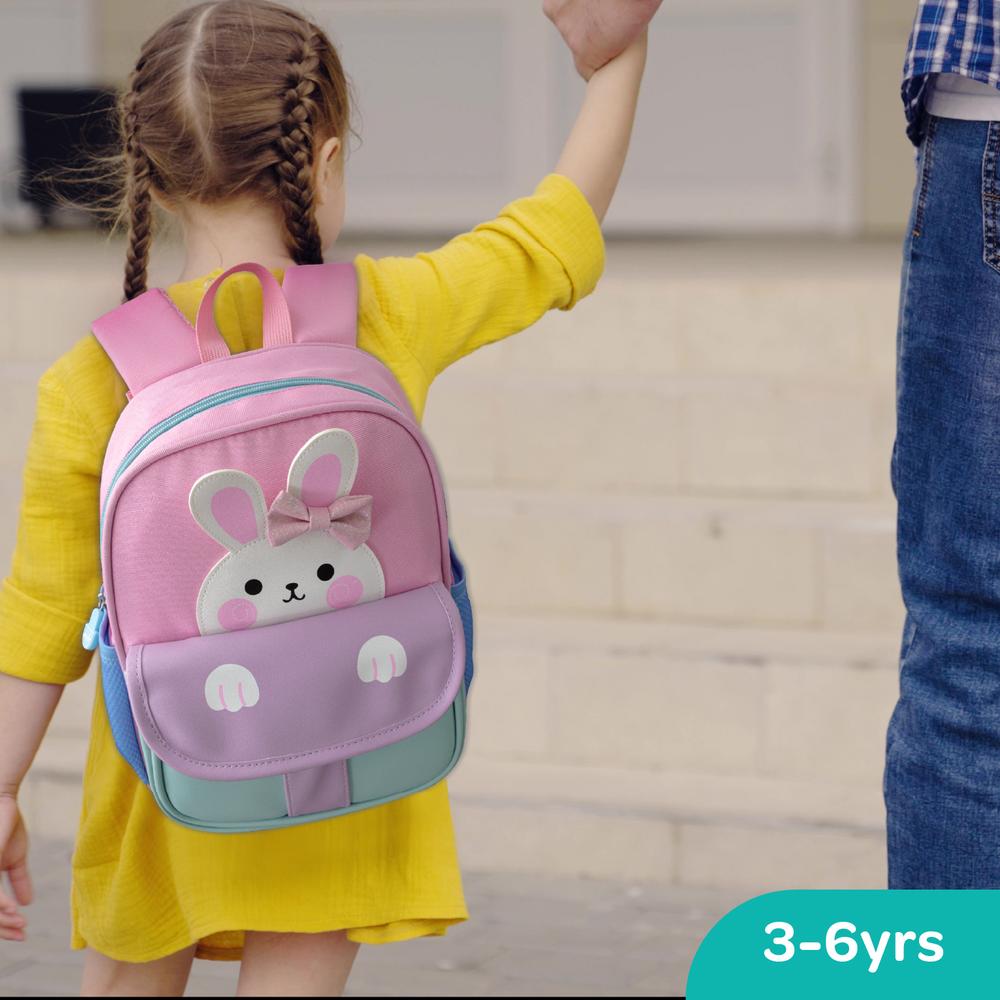 Moon - Kids Backpack Padded Straps Waterproof - Perfect For Preschool Nursery Snacks Lunchbox - Bunny