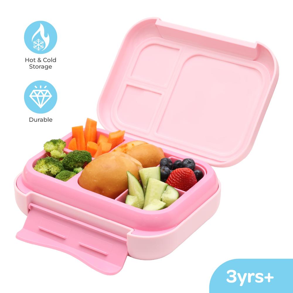 مون - طقم صندوق غداء للأطفال مع زمزمية معزولة وشنطة حمل بحزام - يونيكورن