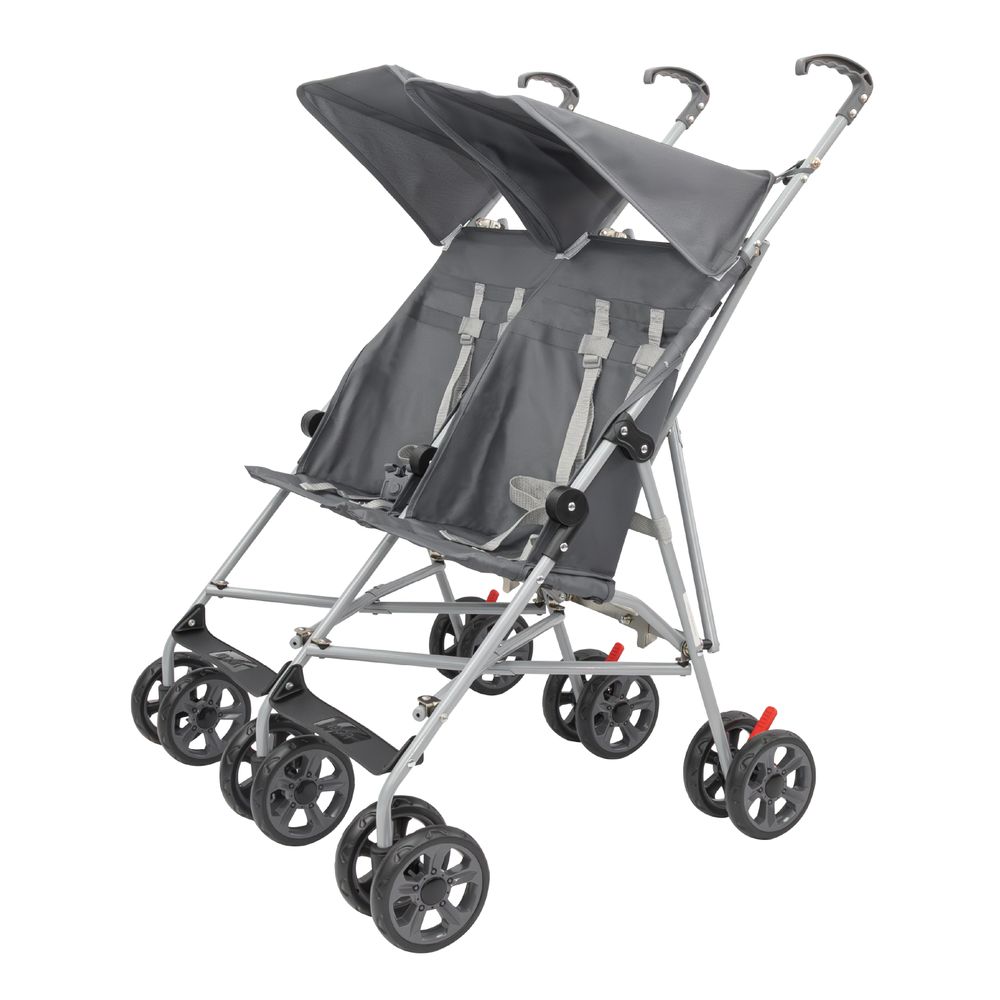 Moon - Jet Plus Twin Buggy Travel Strollers - Dark Grey