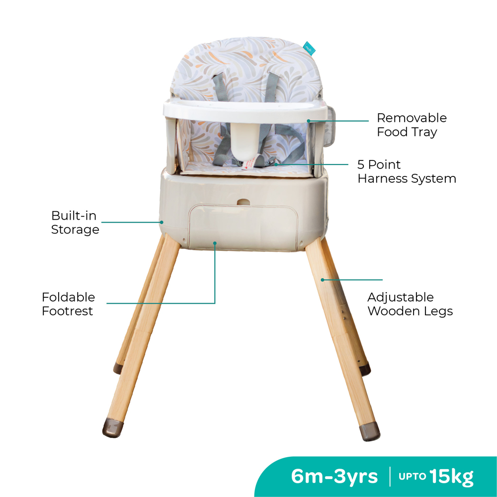 Moon - Hiterite 4-In-1 Convertible - Baby Highchair - Beige