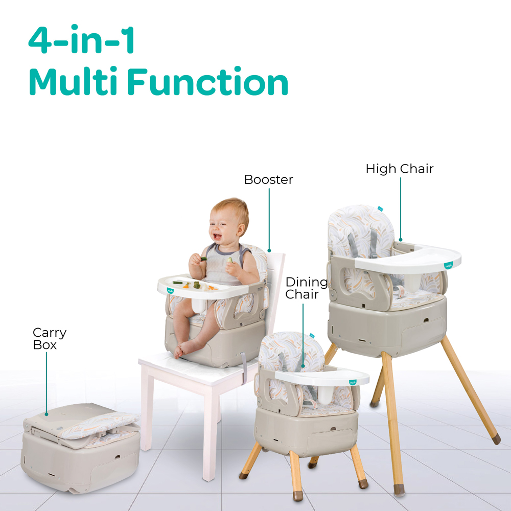 Moon - Hiterite 4-In-1 Convertible - Baby Highchair - Beige