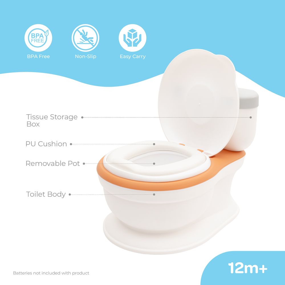 Moon Simulation Baby Potty Seat - Orange