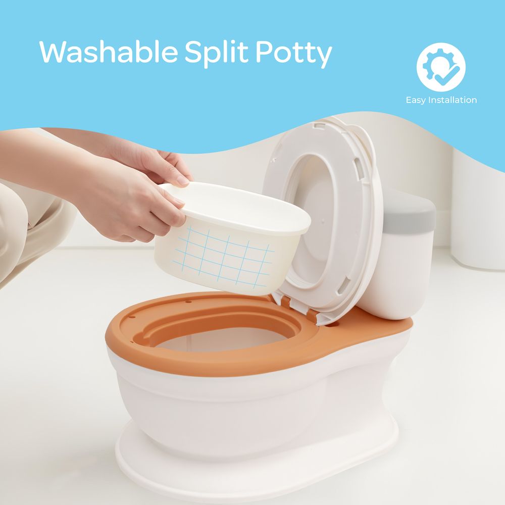 Moon Simulation Baby Potty Seat - Orange