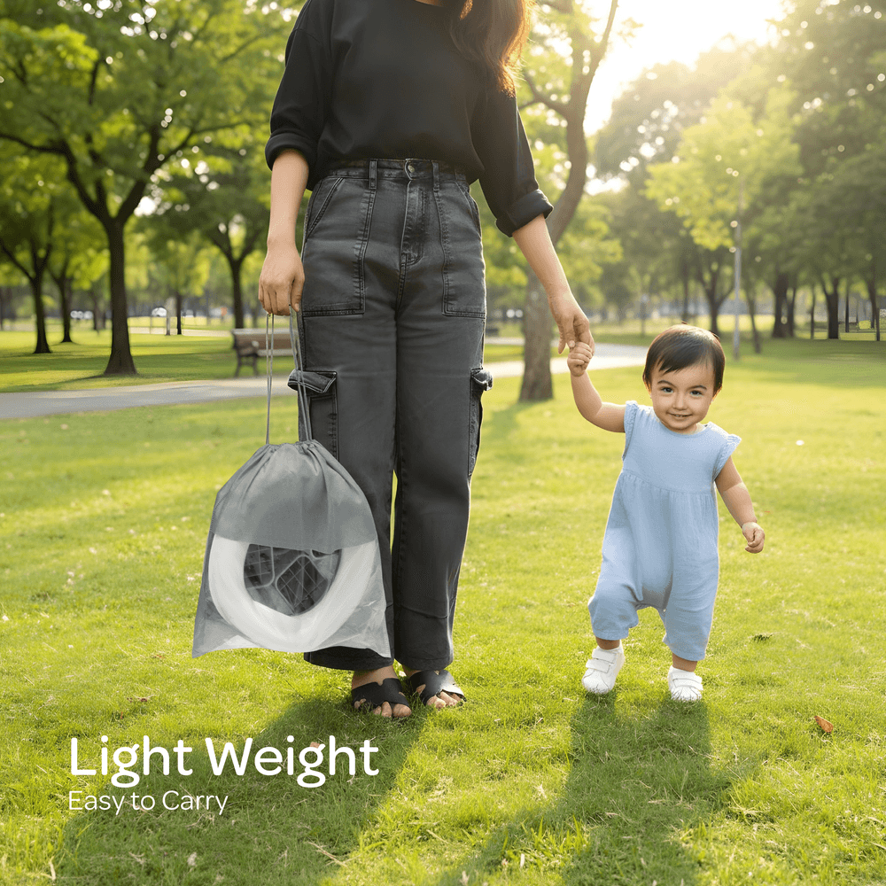 مون - مقعد حمام للأطفال 2 في 1 للسفر - رمادي