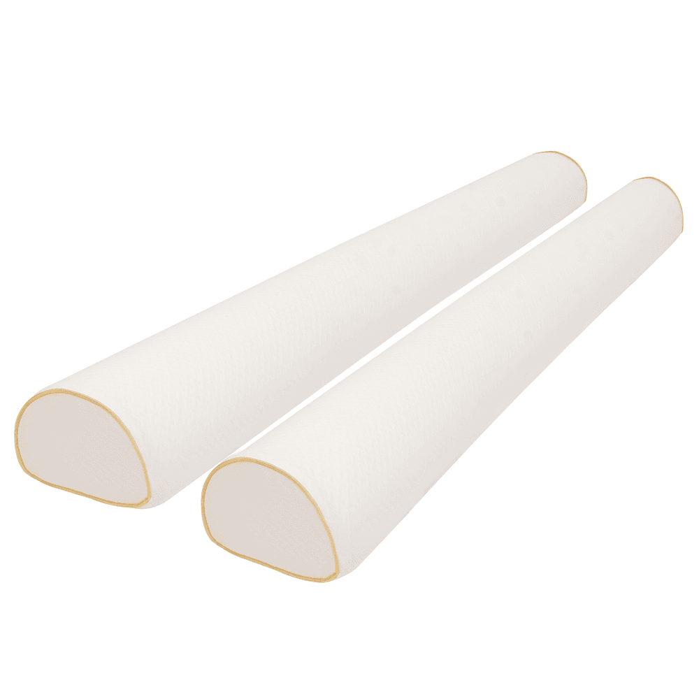 مون - بطانة حاجز السرير نصف قمر عضوية للأطفال - قطعتان - أبيض