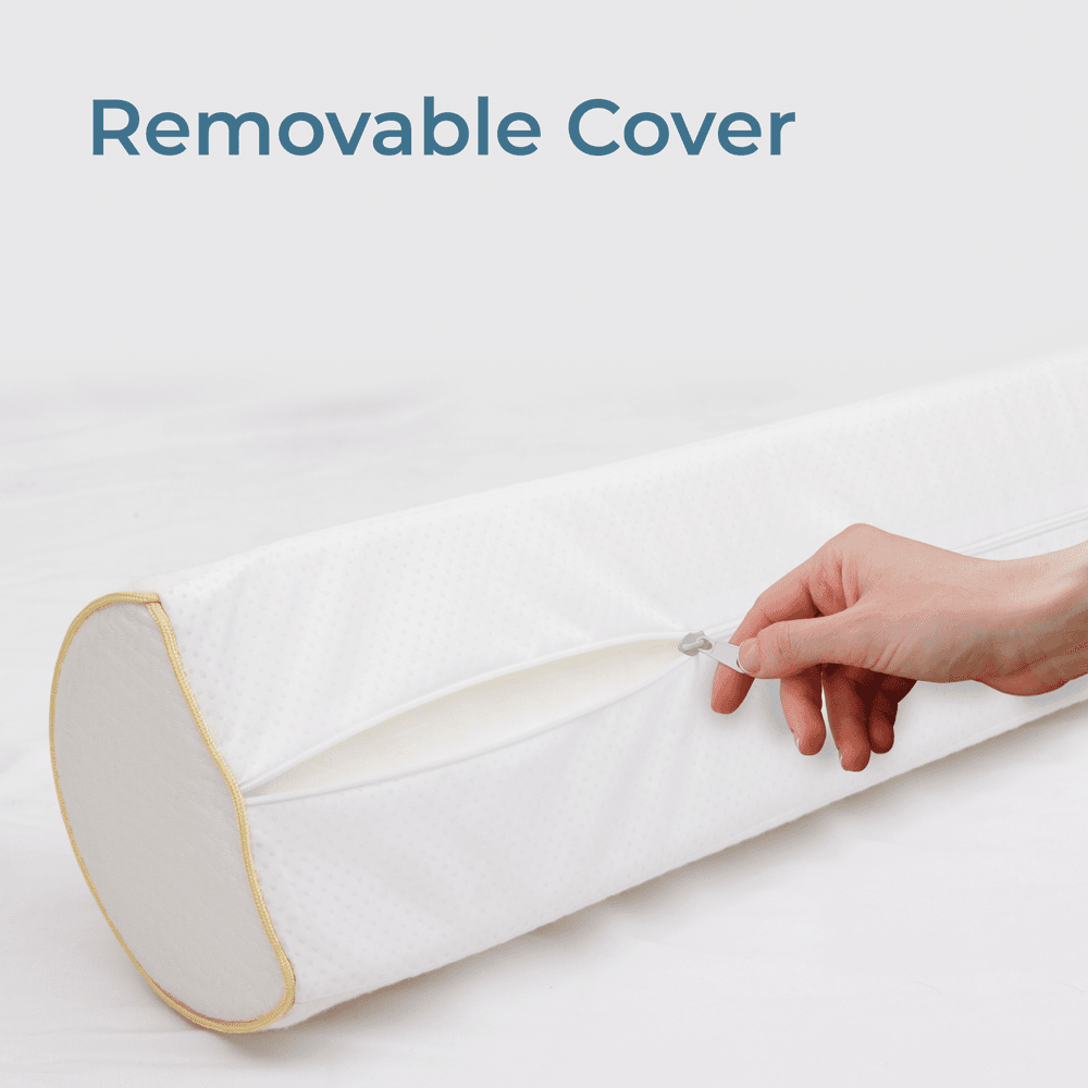 MOON - Organic Toddler Half Moon Bed Bumper - 1 Pc - White