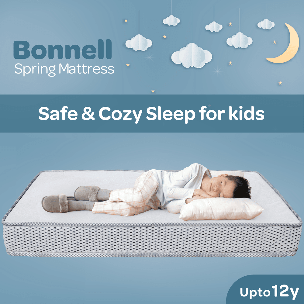 Moon - Bonnell Spring Mattress - White - 140 x 70 x 17cm