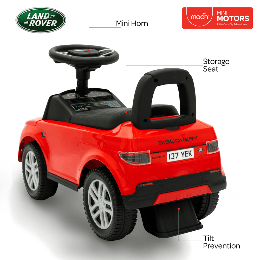 Moon - Ride On Sports Car – Push Car - Foot To Floor Ride On - Red - For Kids 12–36 Months