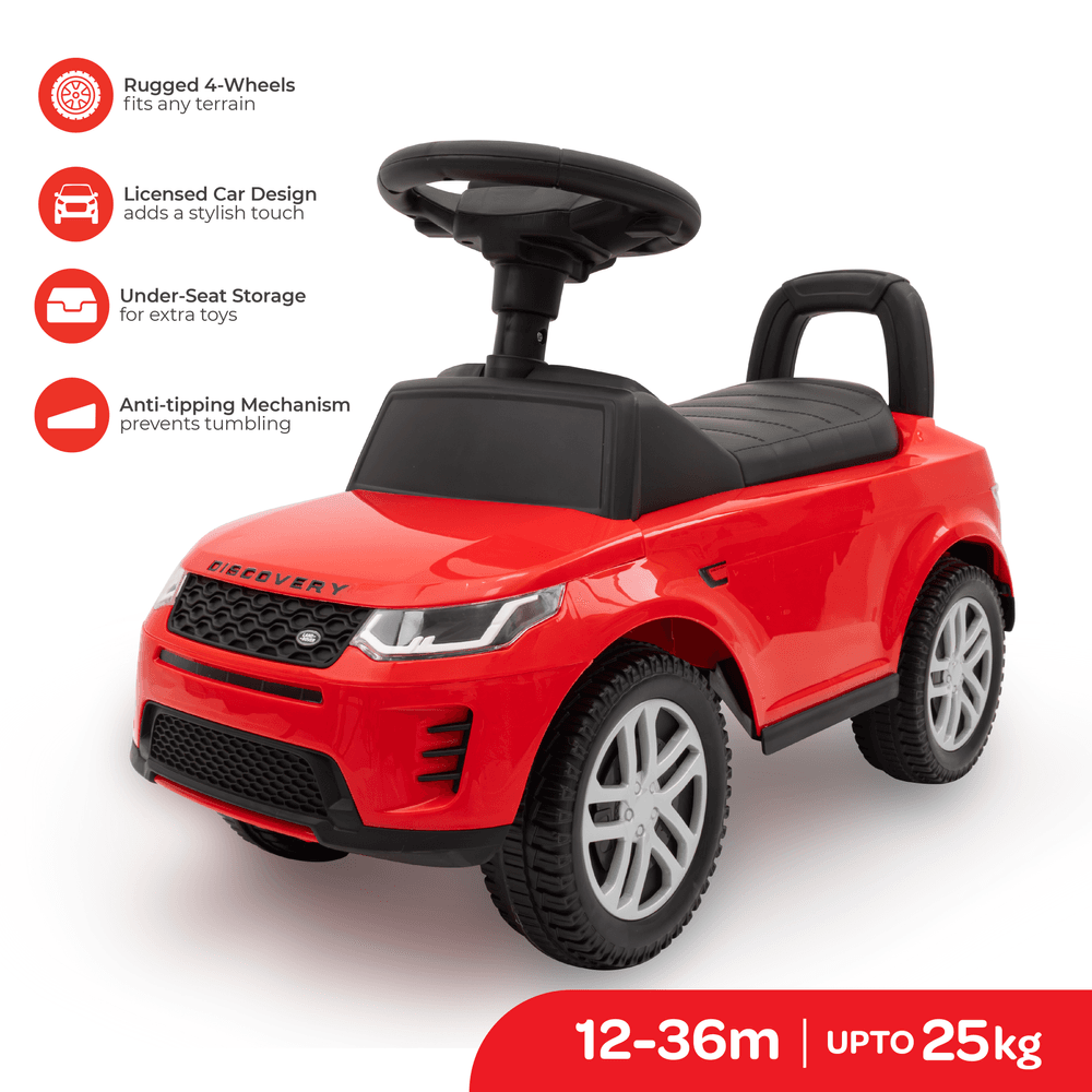 Moon - Ride On Sports Car – Push Car - Foot To Floor Ride On - Red - For Kids 12–36 Months