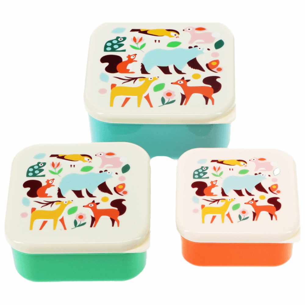 Rex London - Snack Boxes - Woodland - 3 Pcs
