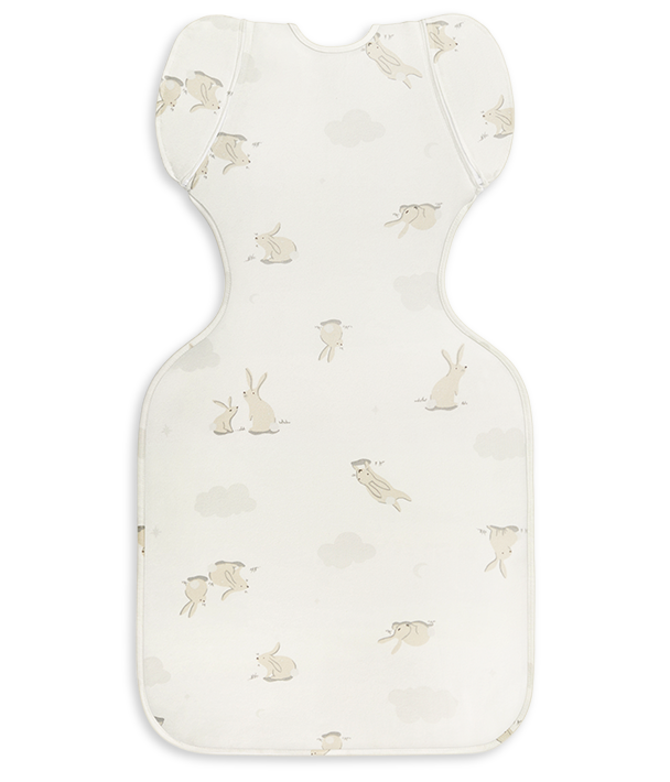 Love To Dream - Cloud Bunnies Printed Swaddle Up Transition Bag Stretch - White