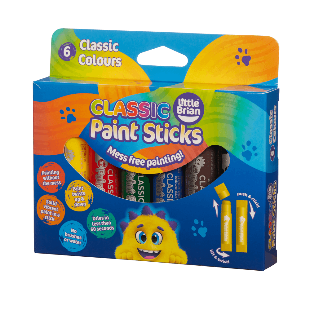 لتل برين - أقلام الطلاء الكلاسيكية 6 ألوان - قد يختلف اللون