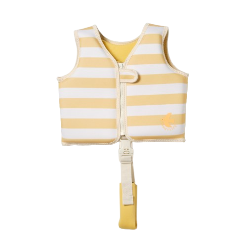 SunnyLife - Kids Swim Vest - Sid The Seagull Mustard Stripe_ 1-2Y