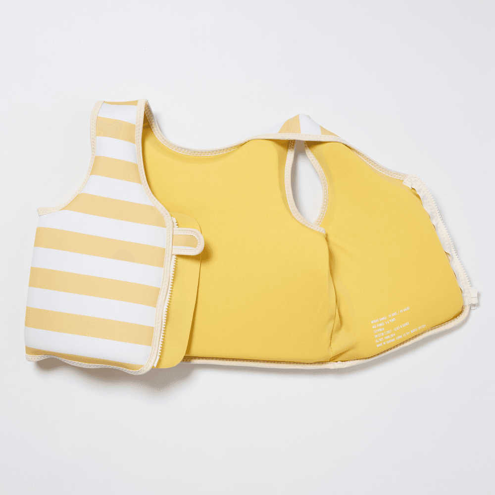 SunnyLife - Kids Swim Vest - Sid The Seagull Mustard Stripe_ 3-6Y