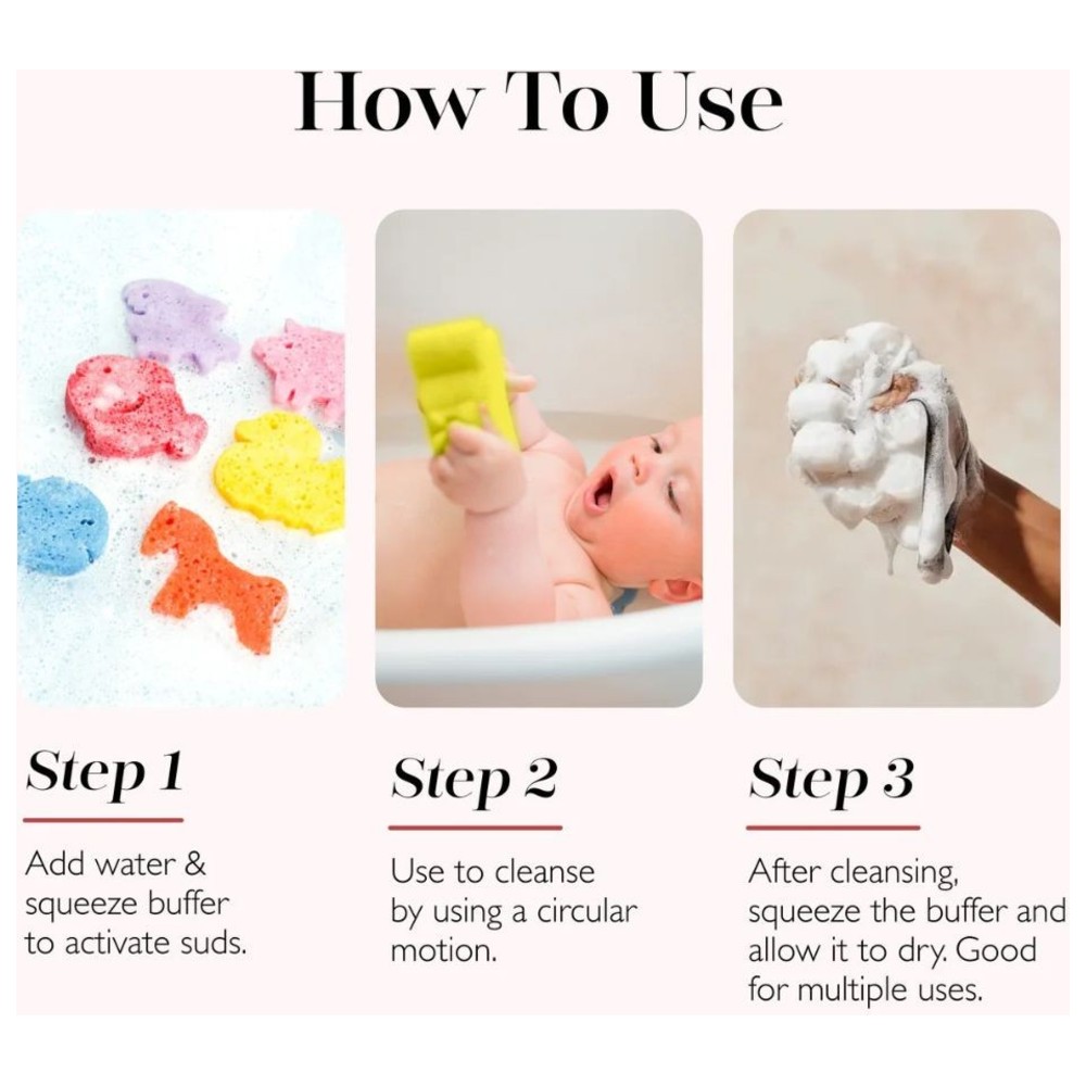 Spongelle - Essentials Strawberry Cream Duck Body Wash Infused Buffer - 70 gm