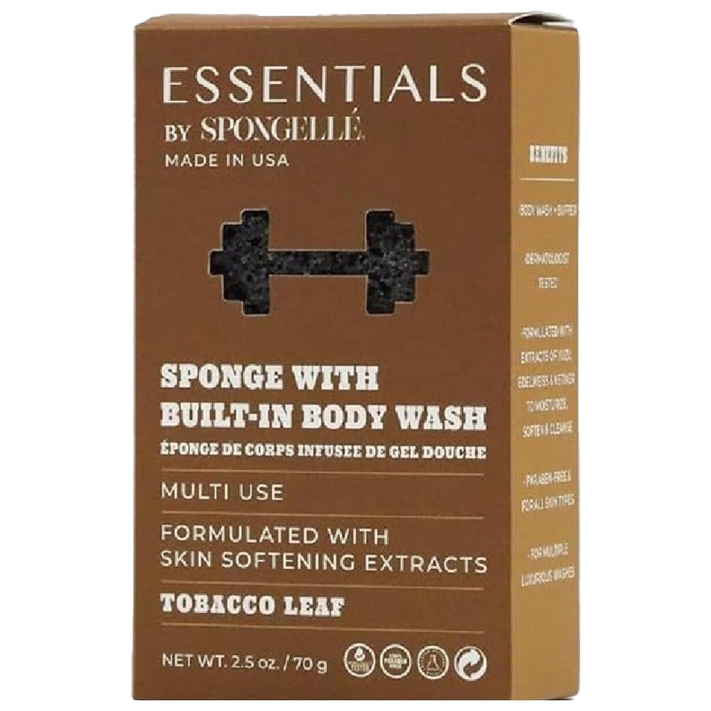 Spongelle - Essentials Men's Tobacco Leaf Body Wash Infused Buffer - 70 gm