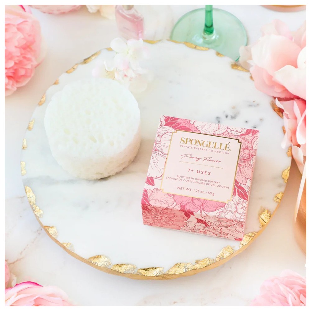 Spongelle - Private Reserve Buffer Peony Flower Body Wash Infused Spongette - 50 gm
