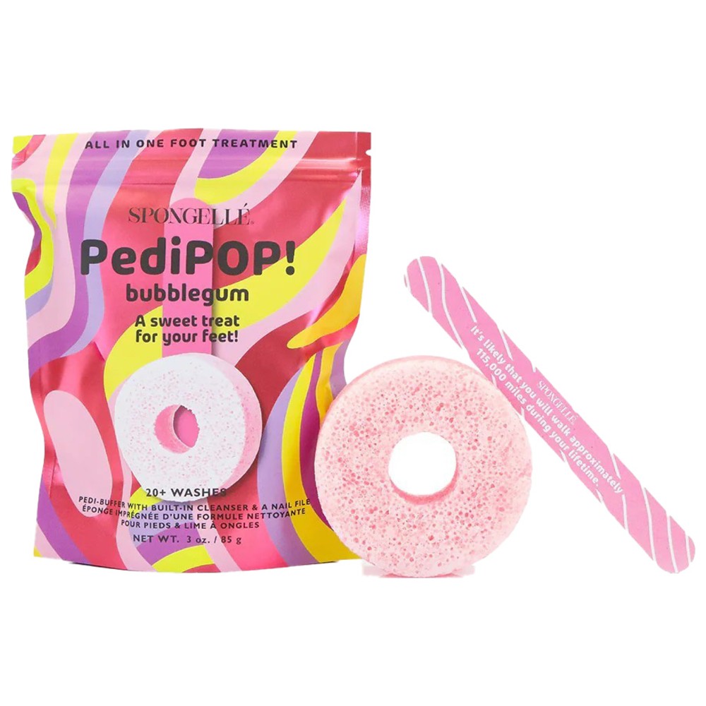 Spongelle - Pedi Pop Bubblegum Foot Buffer & Nail File - 85 gm