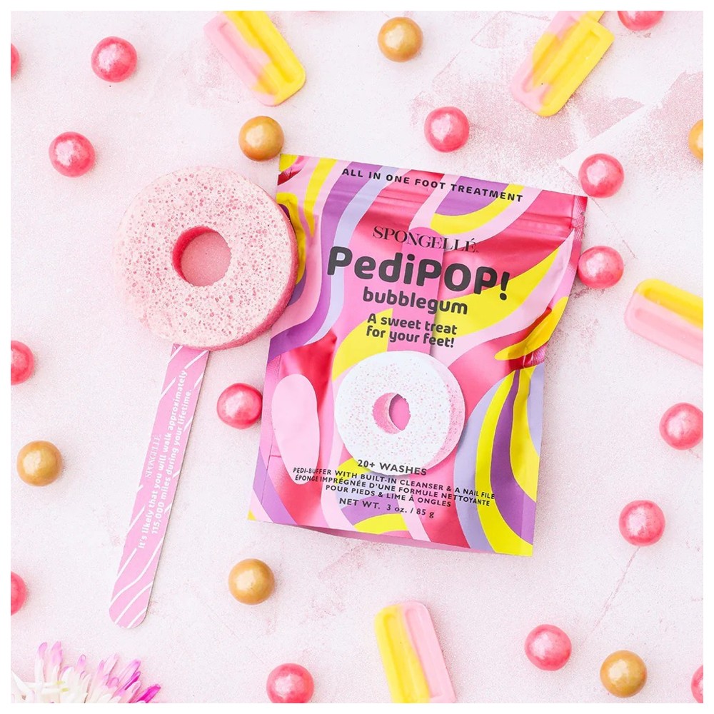 Spongelle - Pedi Pop Bubblegum Foot Buffer & Nail File - 85 gm