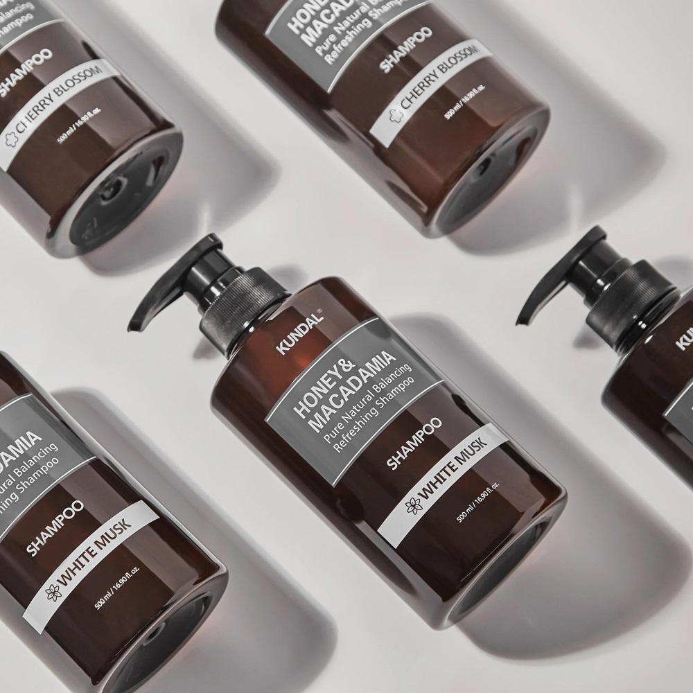 كوندال - شامبو طبيعي بالعسل والمكاديميا - ليمون وزهرة رعي الحمام - 500 مل