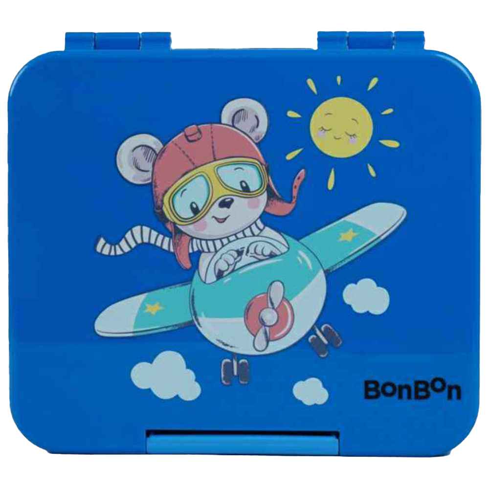 بون بون - صندوق غداء صغير مانع للتسرب 4 أقسام - مناسب للمسافر