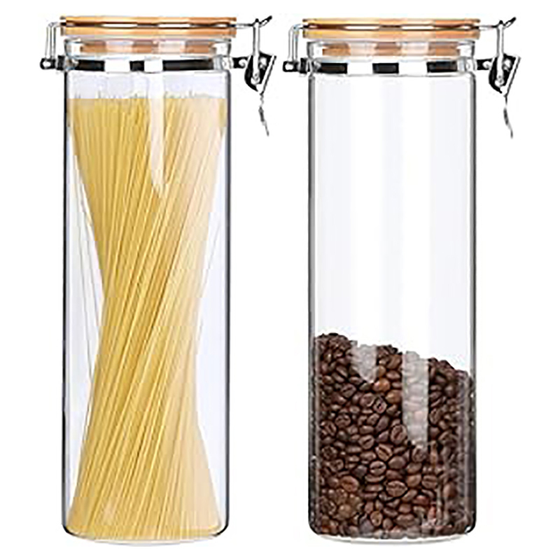 ون تشيس - برطمان تخزين زجاجي من البورسليكات - شفاف - 1400 مل - قطعتين