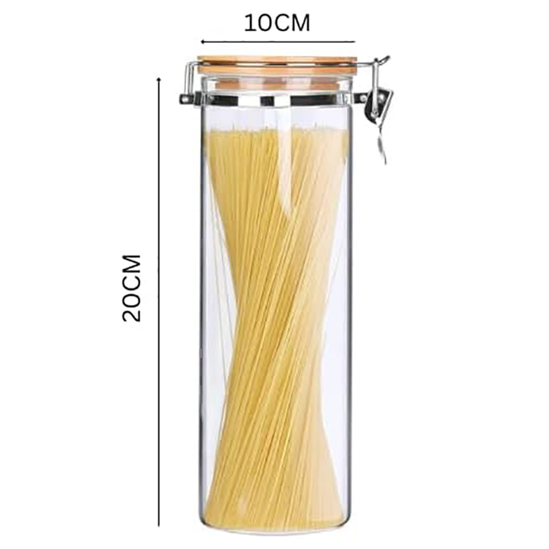ون تشيس - برطمان تخزين زجاجي من البورسليكات - شفاف - 1400 مل - قطعتين